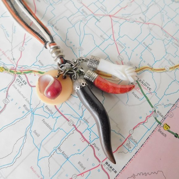 french Claude Dasque VINTAGE charm necklace - Picture 3 of 8